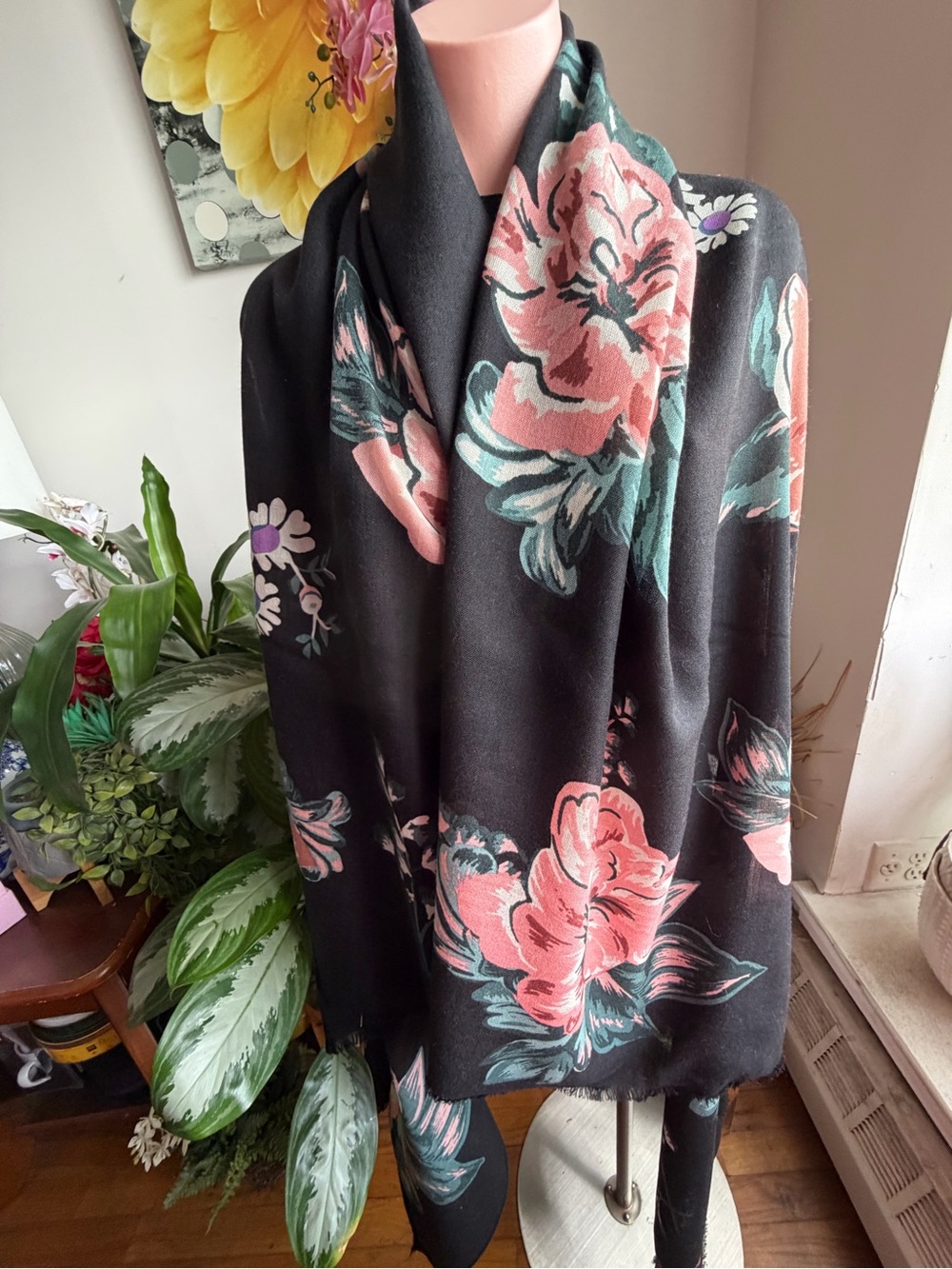 Coach Oversized Wool Shawl Scarf. - Picture 7 of 16